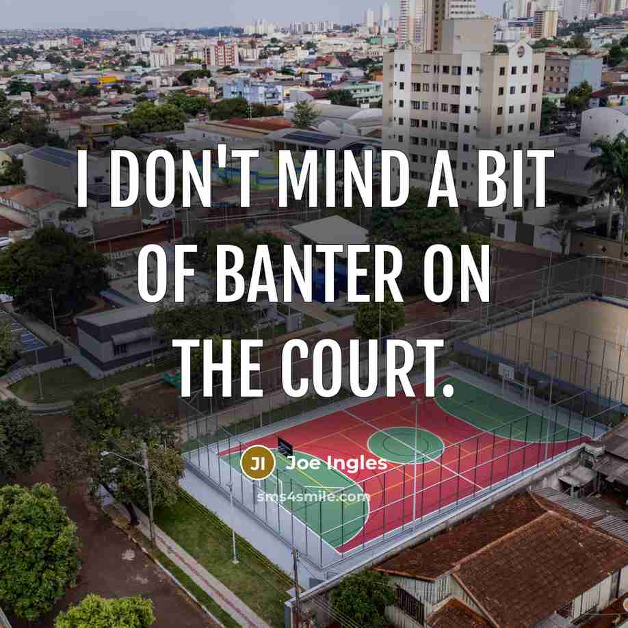 “I don't mind a bit of banter on the court.” quote by Joe Ingles