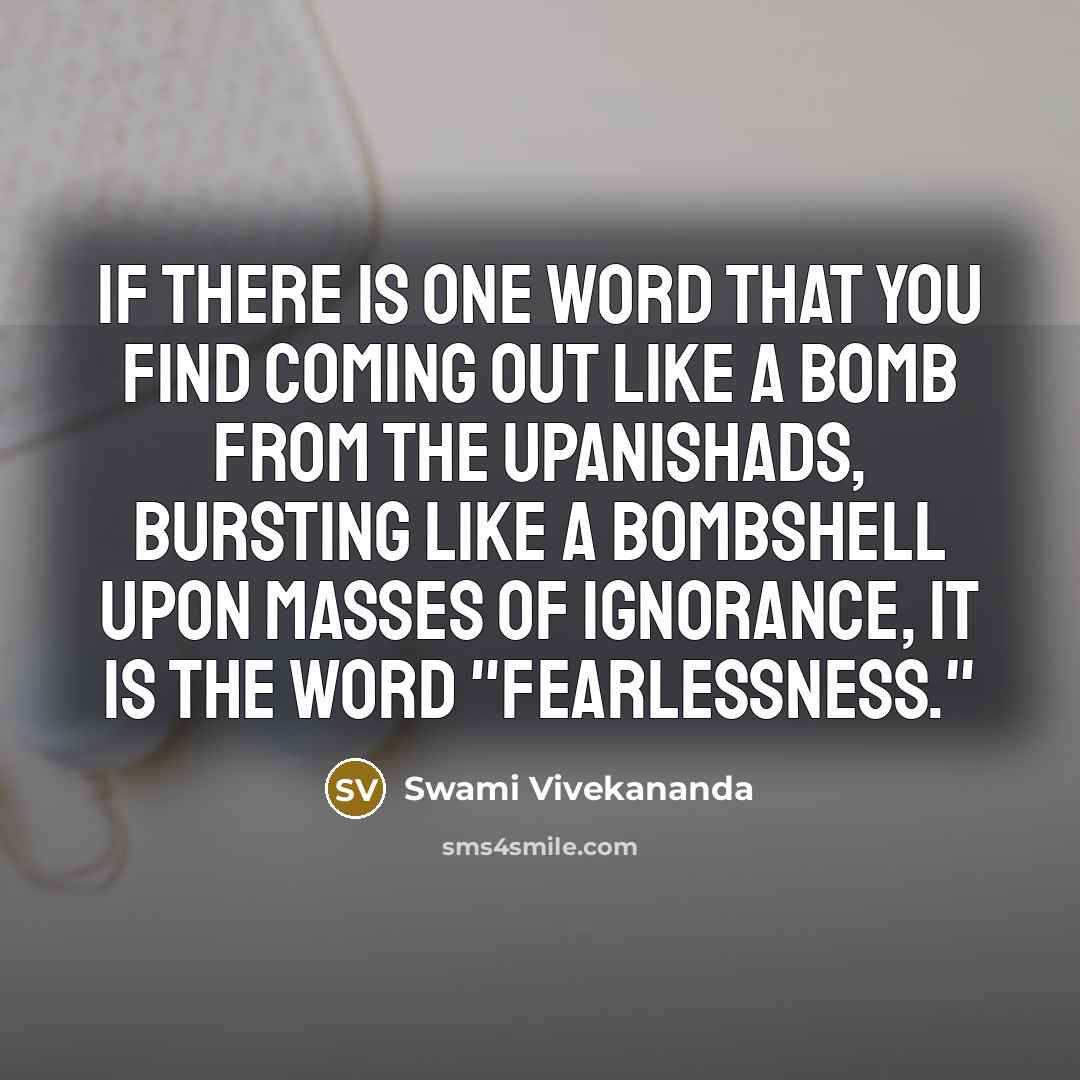 “If there is one word that you find coming out…” quote by Swami Vivekananda