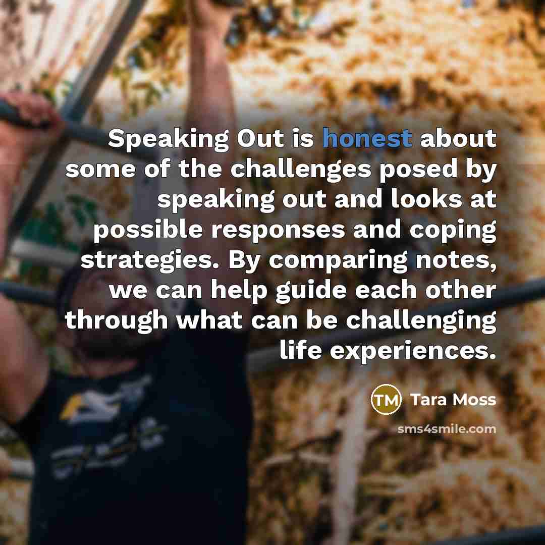 “Speaking Out is honest about some of the challenges posed…” quote by Tara Moss