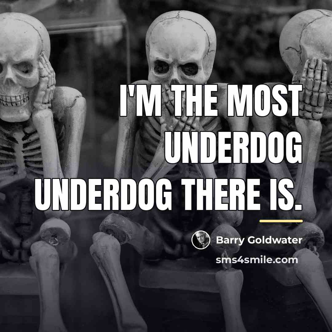 “I'm the most underdog underdog there is.…” quote by Barry Goldwater