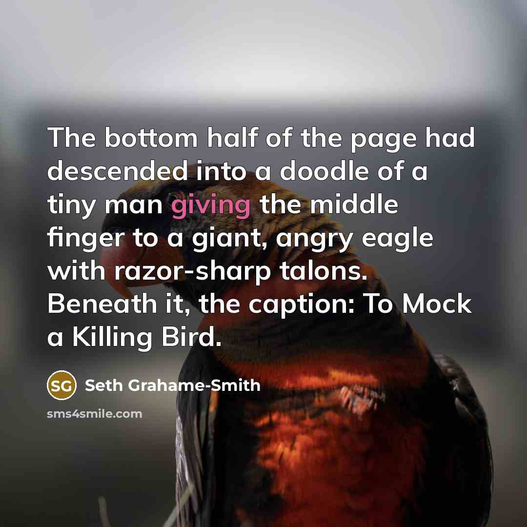 “The bottom half of the page had descended into a…” quote by Seth Grahame-Smith