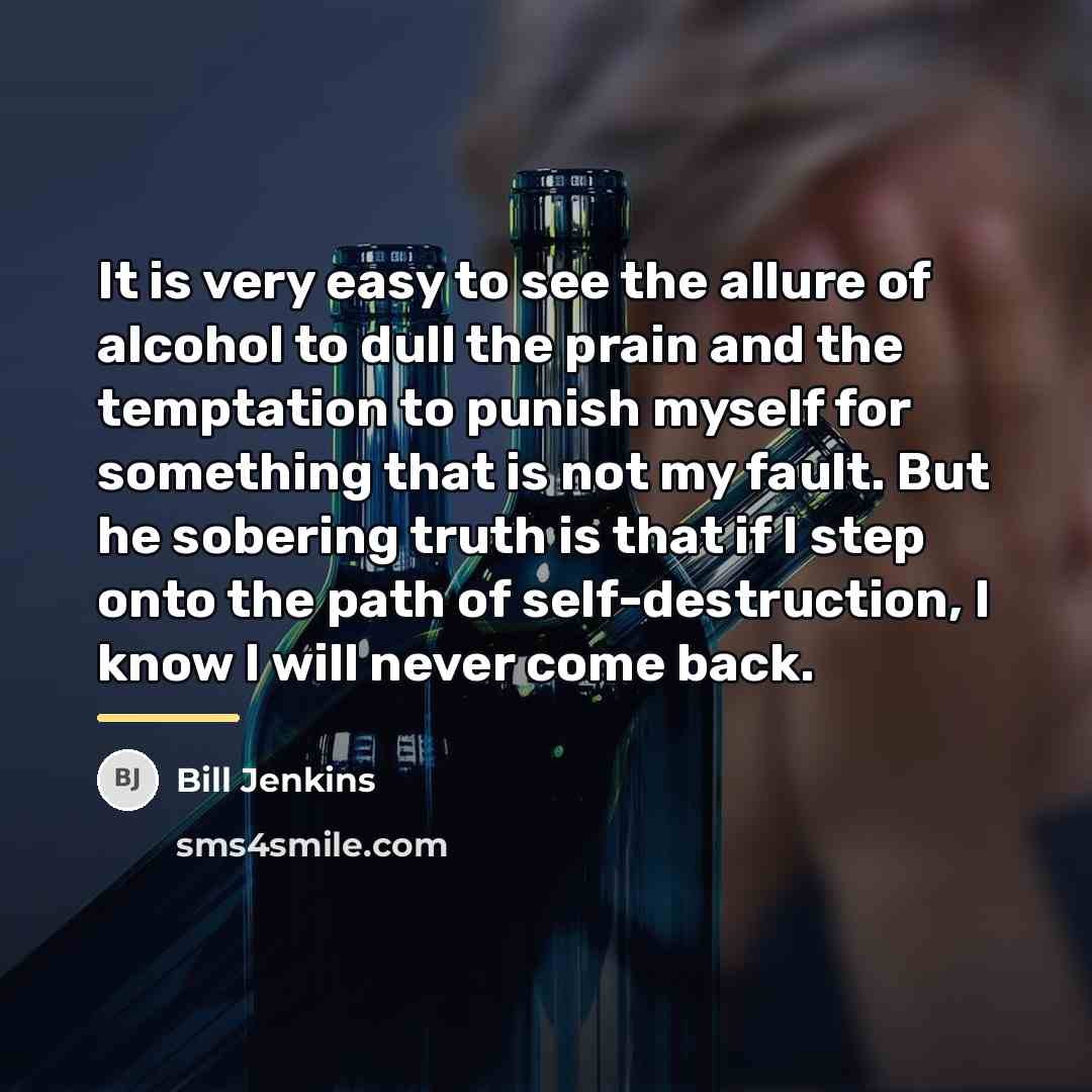 “It is very easy to see the allure of alcohol…” quote by Anonymous