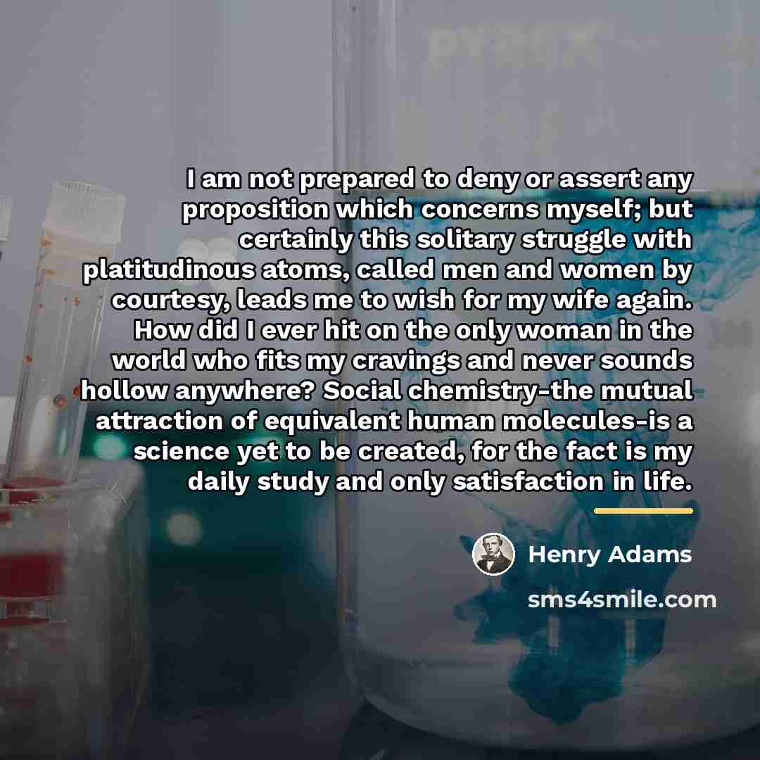 “I am not prepared to deny or assert any proposition…” quote by Henry Adams