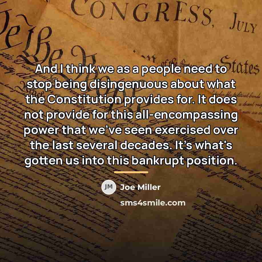 “And I think we as a people need to stop…” quote by Joe Miller