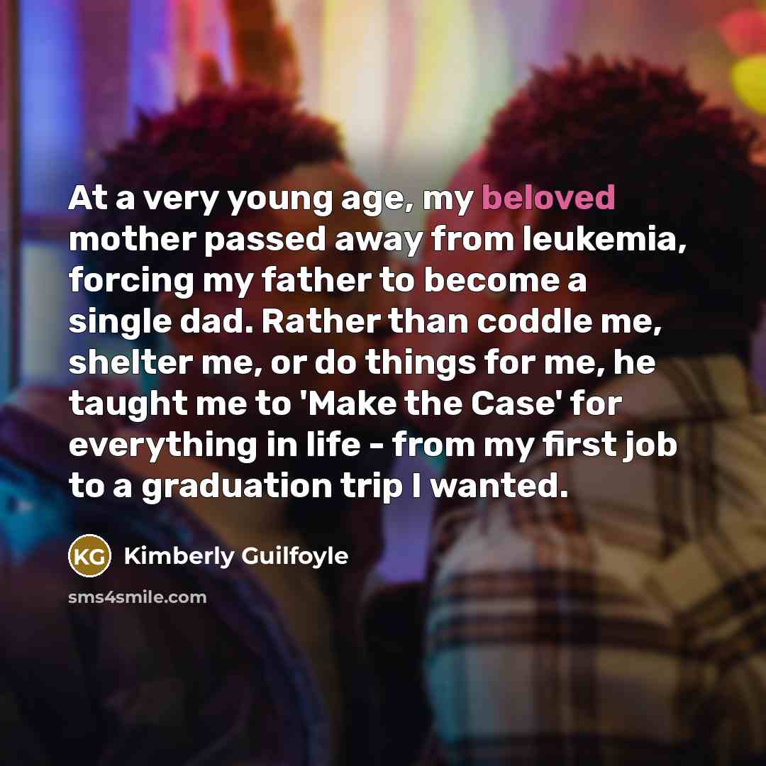 “At a very young age, my beloved mother passed away…” quote by Kimberly Guilfoyle