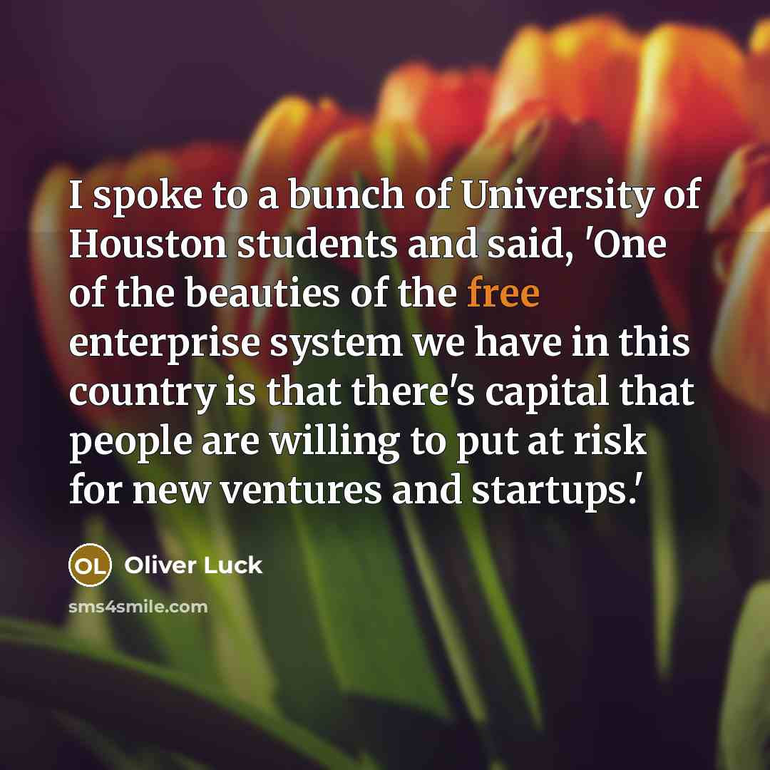 “I spoke to a bunch of University of Houston students…” quote by Oliver Luck