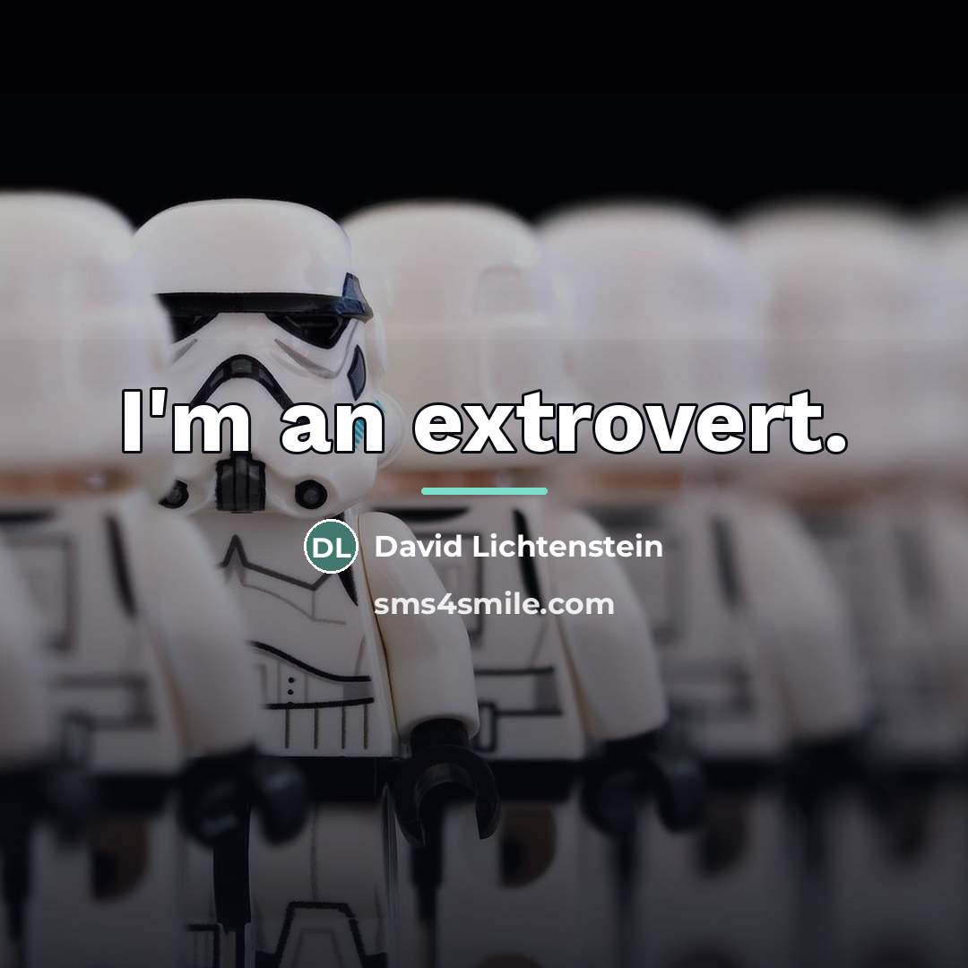 “I'm an extrovert.…” quote by David Lichtenstein