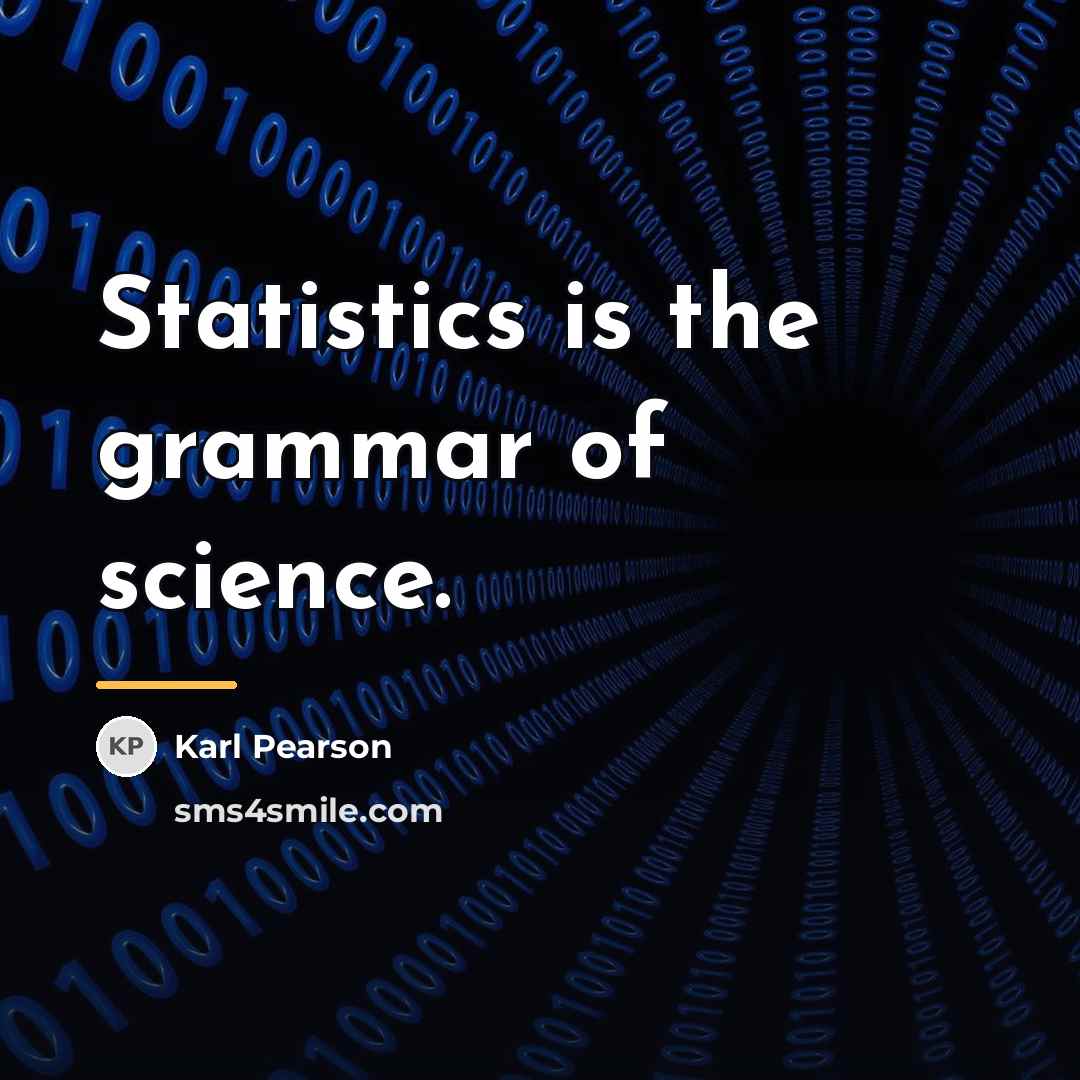 “Statistics is the grammar of science.…” quote by Karl Pearson