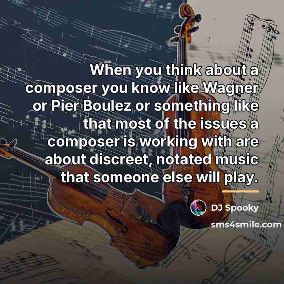 “When you think about a composer you know like Wagner…” quote by DJ Spooky