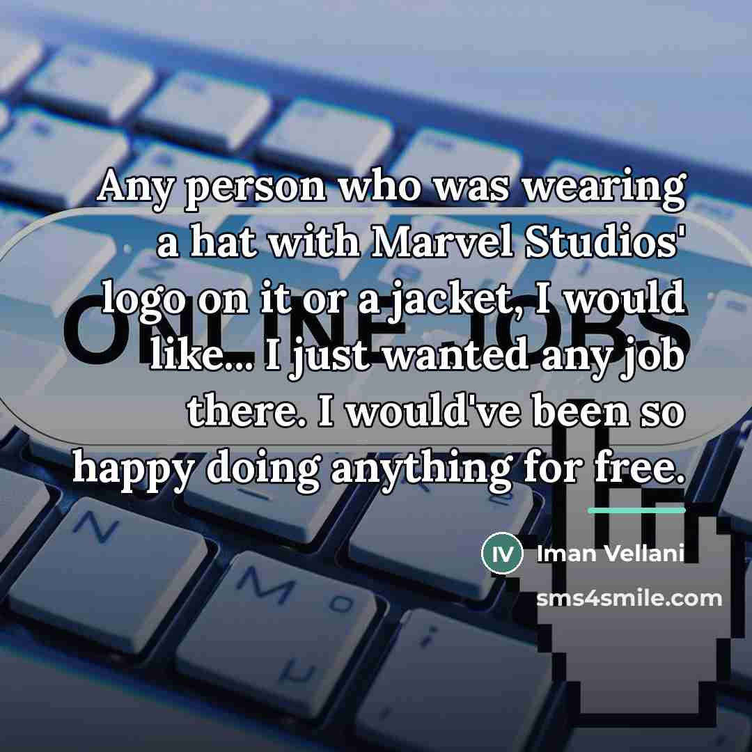 “Any person who was wearing a hat with Marvel Studios'…” quote by Iman Vellani