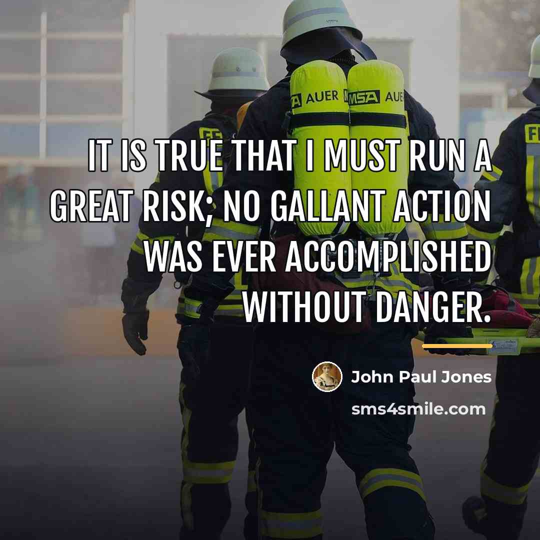 “It is true that I must run a great risk;…” quote by John Paul Jones
