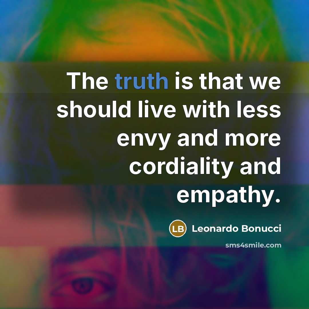 “The truth is that we should live with less envy…” quote by Leonardo Bonucci