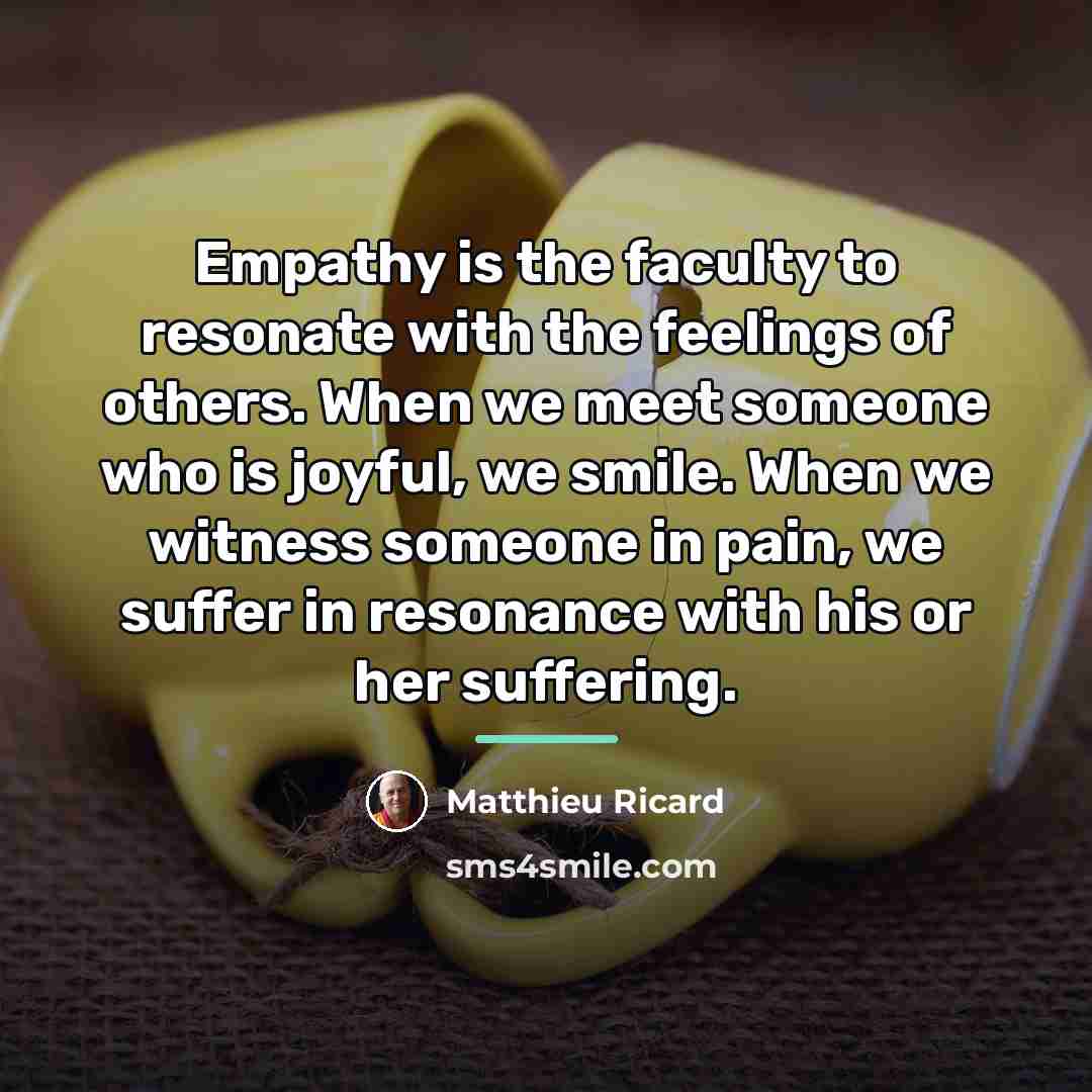 “Empathy is the faculty to resonate with the feelings of…” quote by Matthieu Ricard