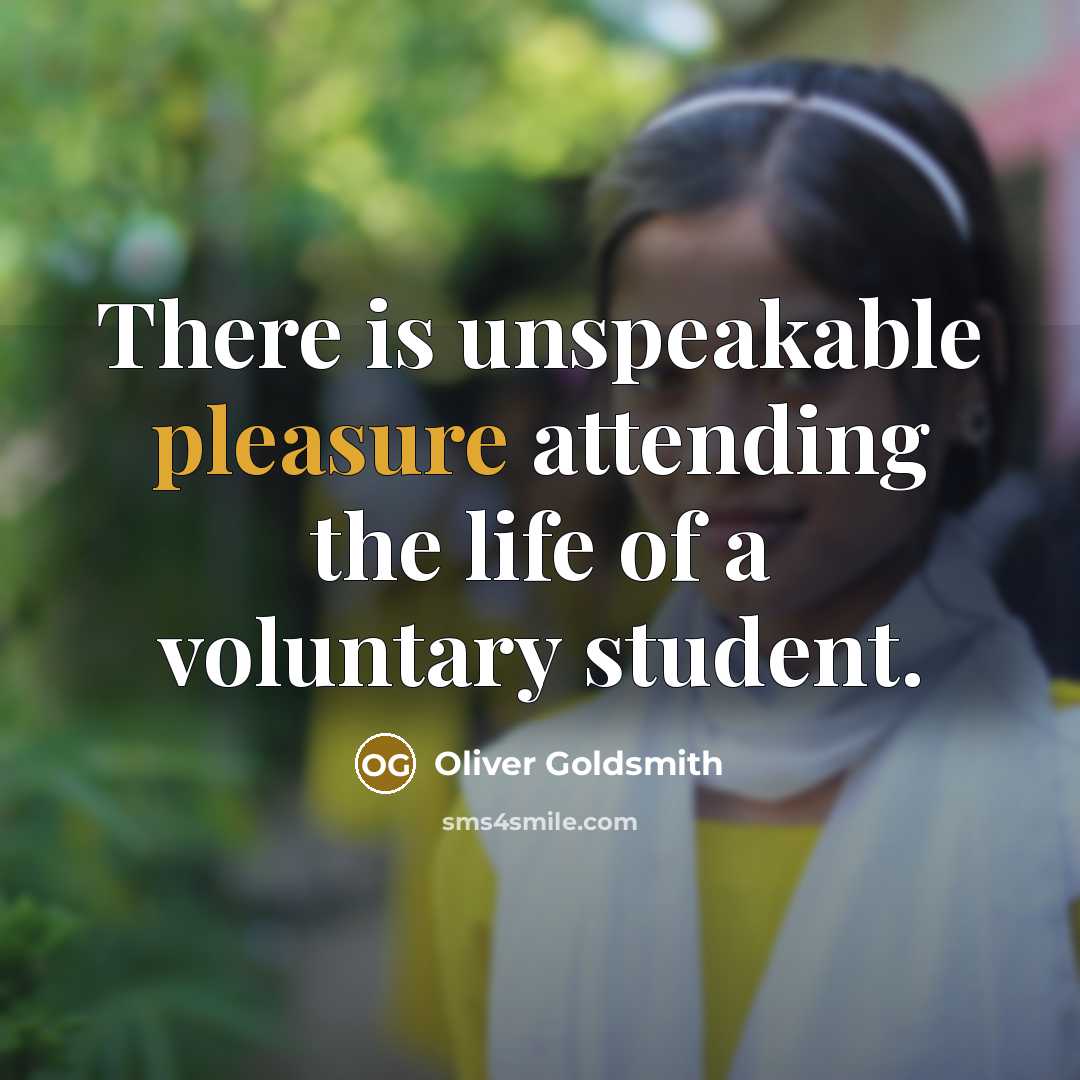 “There is unspeakable pleasure attending the life of a voluntary…” quote by Oliver Goldsmith