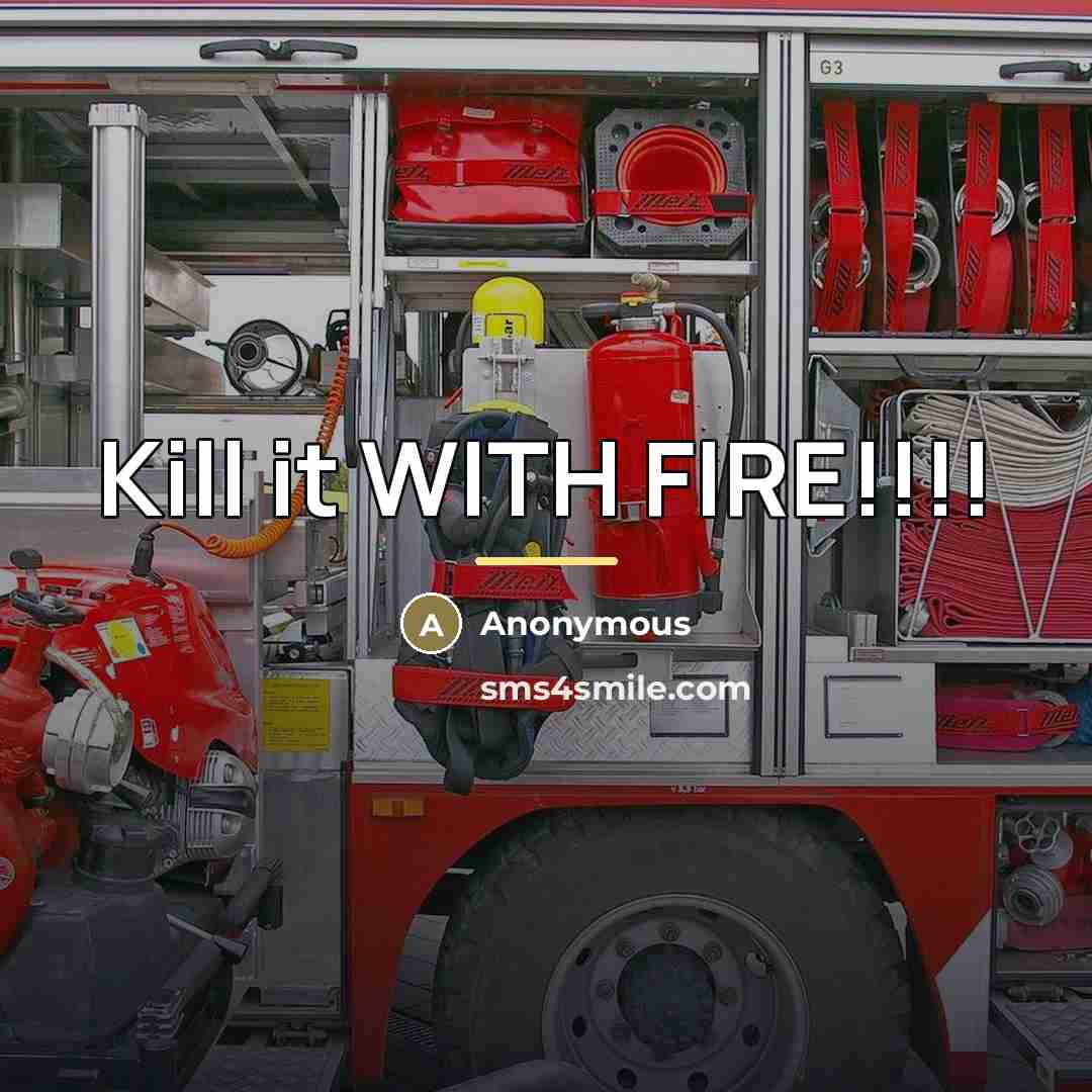 “Kill it WITH FIRE!!!!…” quote by Anonymous