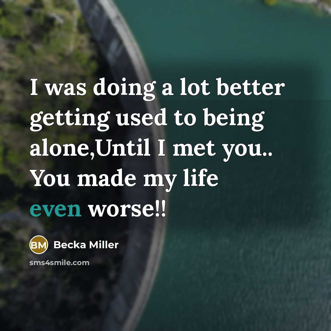“I was doing a lot better getting used to being…” quote by Becka Miller