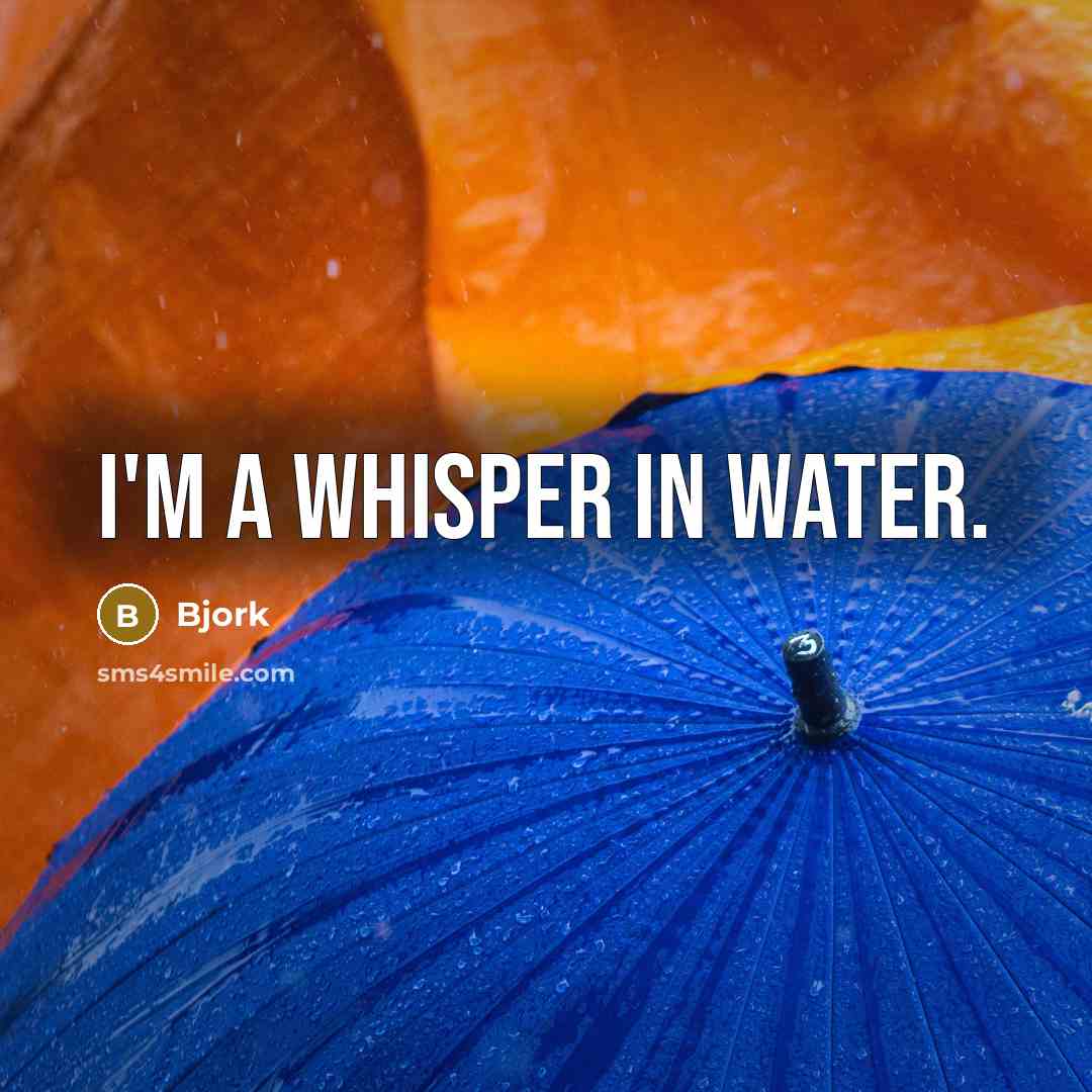 “I'm a whisper in water.…” quote by Bjork