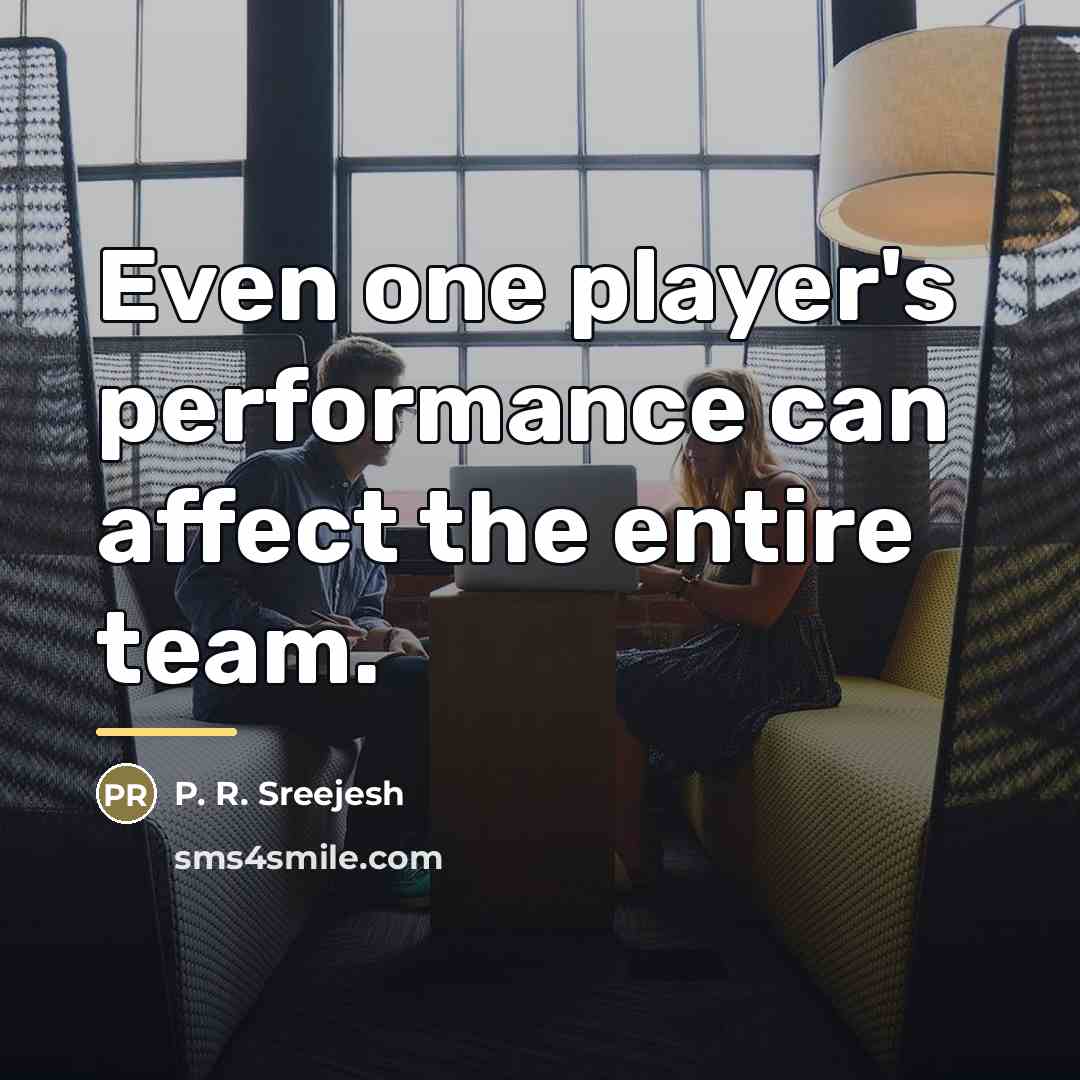 “Even one player's performance can affect the entire team.…” quote by P. R. Sreejesh