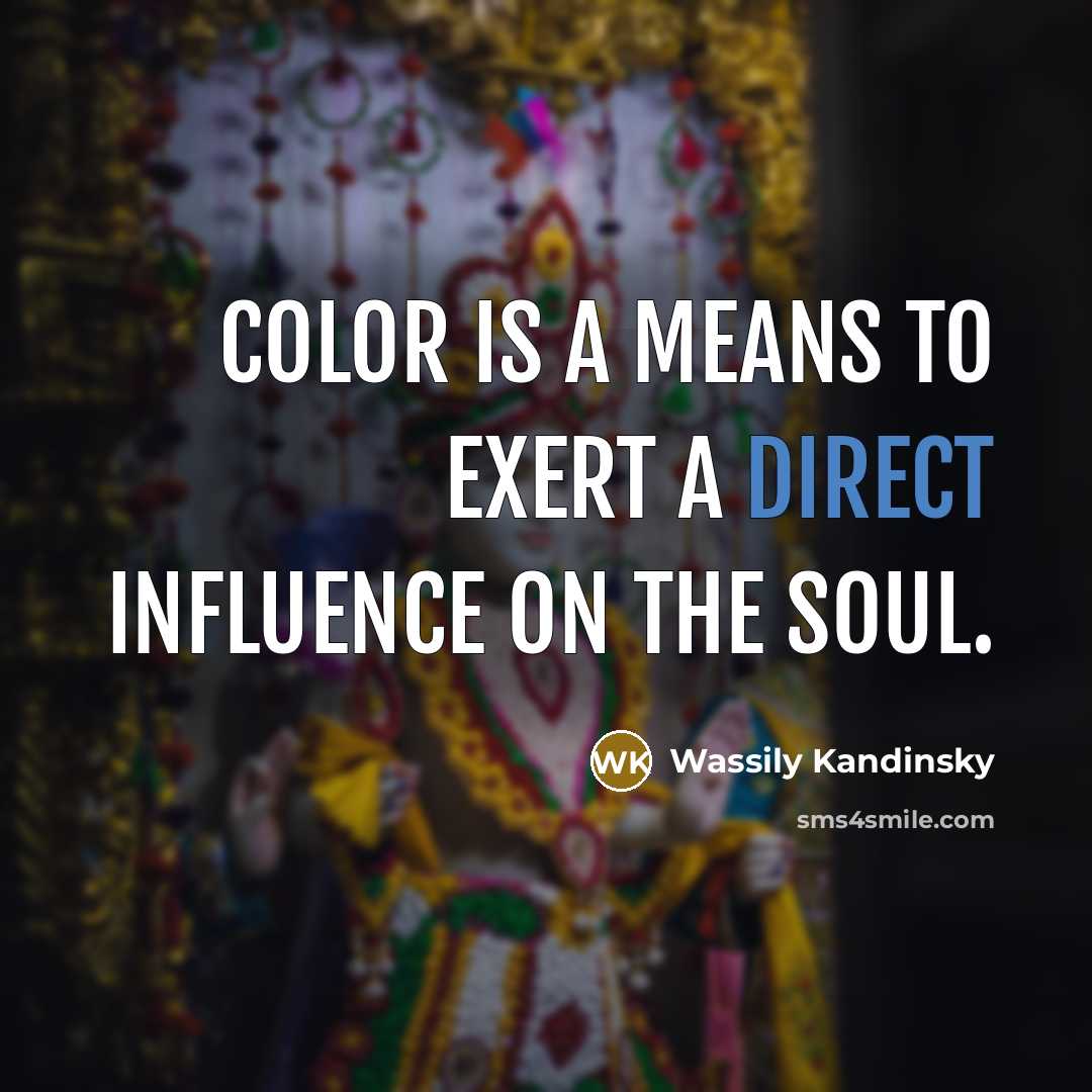 “Color is a means to exert a direct influence on…” quote by Wassily Kandinsky