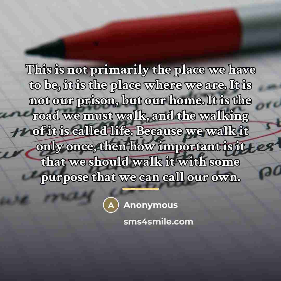 “This is not primarily the place we have to be,…” quote by Anonymous