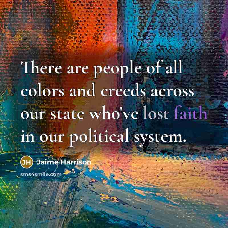 “There are people of all colors and creeds across our…” quote by Jaime Harrison
