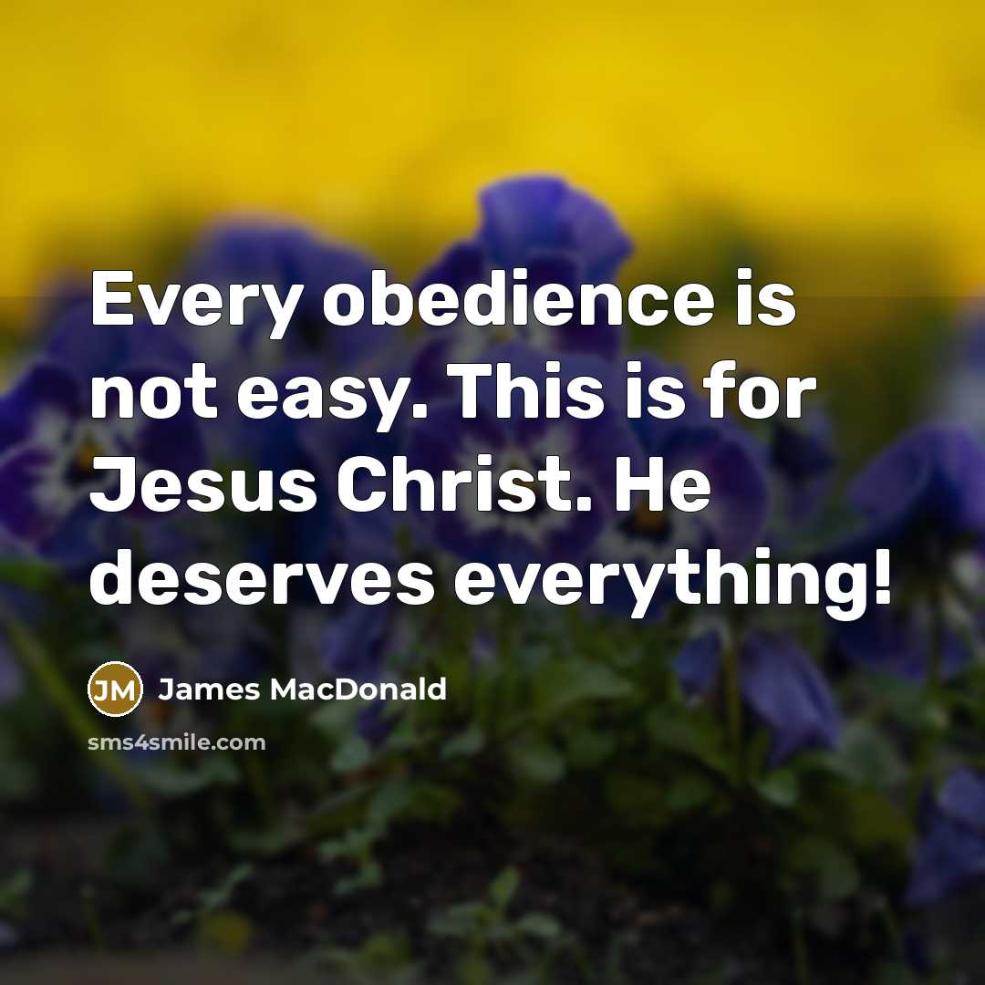 “Every obedience is not easy. This is for Jesus Christ.…” quote by James MacDonald