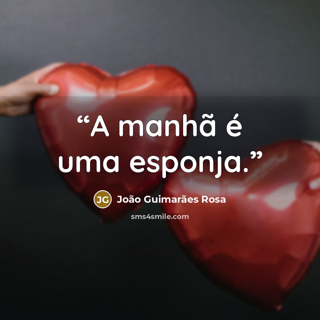 “A manhã é uma esponja.” quote by João Guimarães Rosa