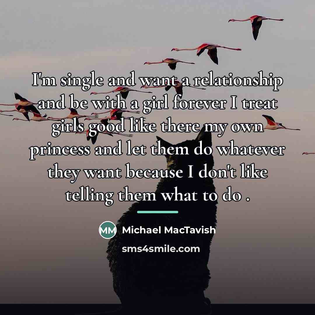“I'm single and want a relationship and be with a…” quote by Michael MacTavish