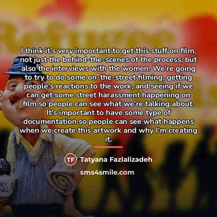 “I think it's very important to get this stuff on…” quote by Tatyana Fazlalizadeh
