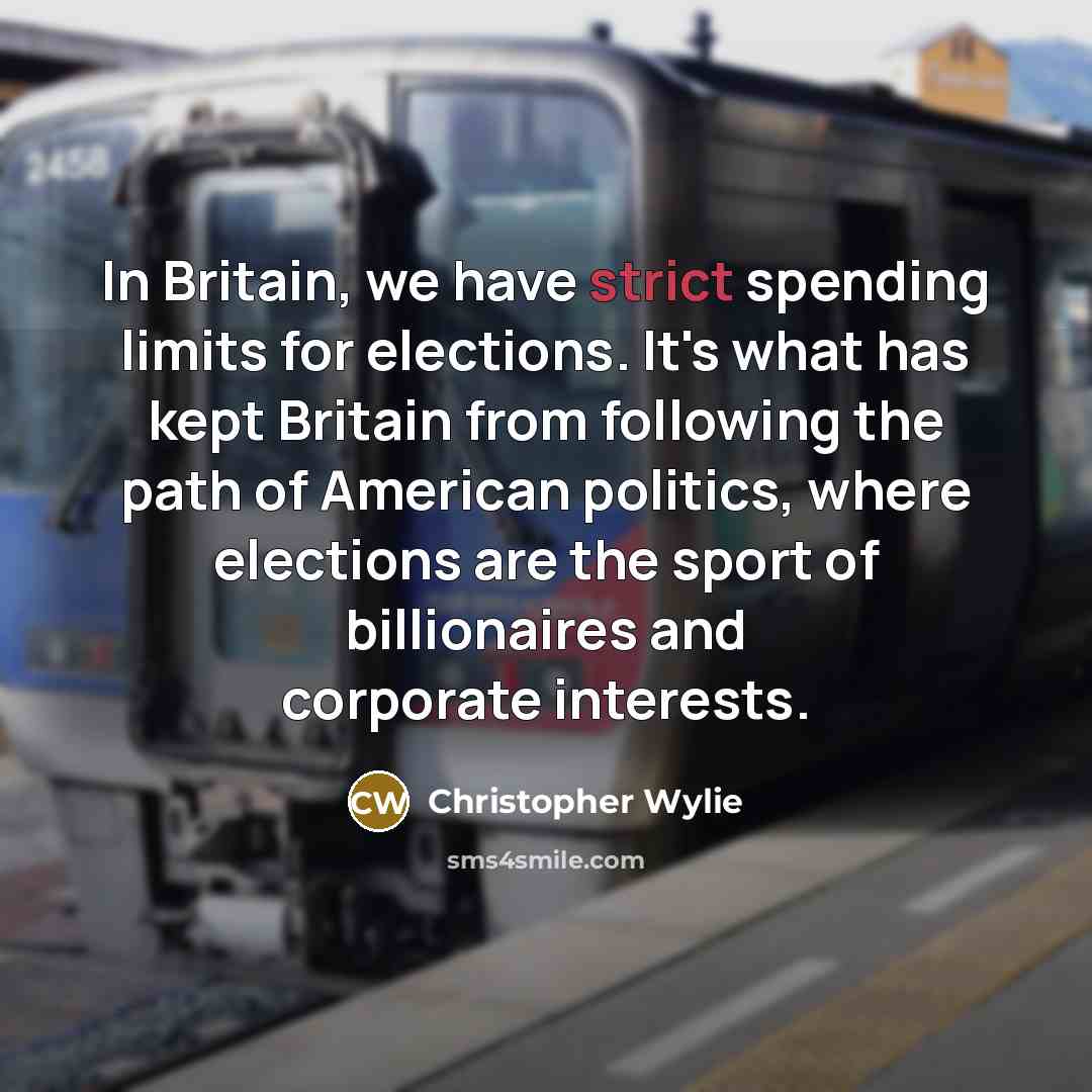 “In Britain, we have strict spending limits for elections. It's…” quote by Christopher Wylie