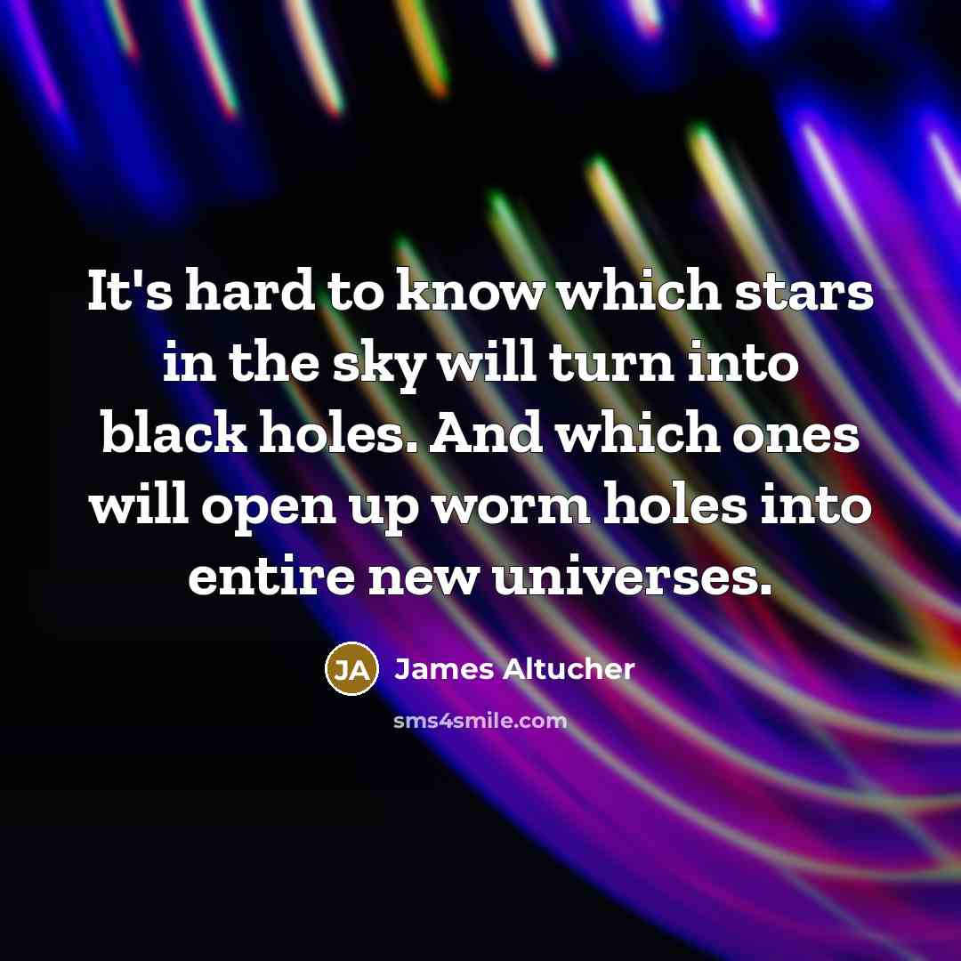 “It's hard to know which stars in the sky will…” quote by James Altucher