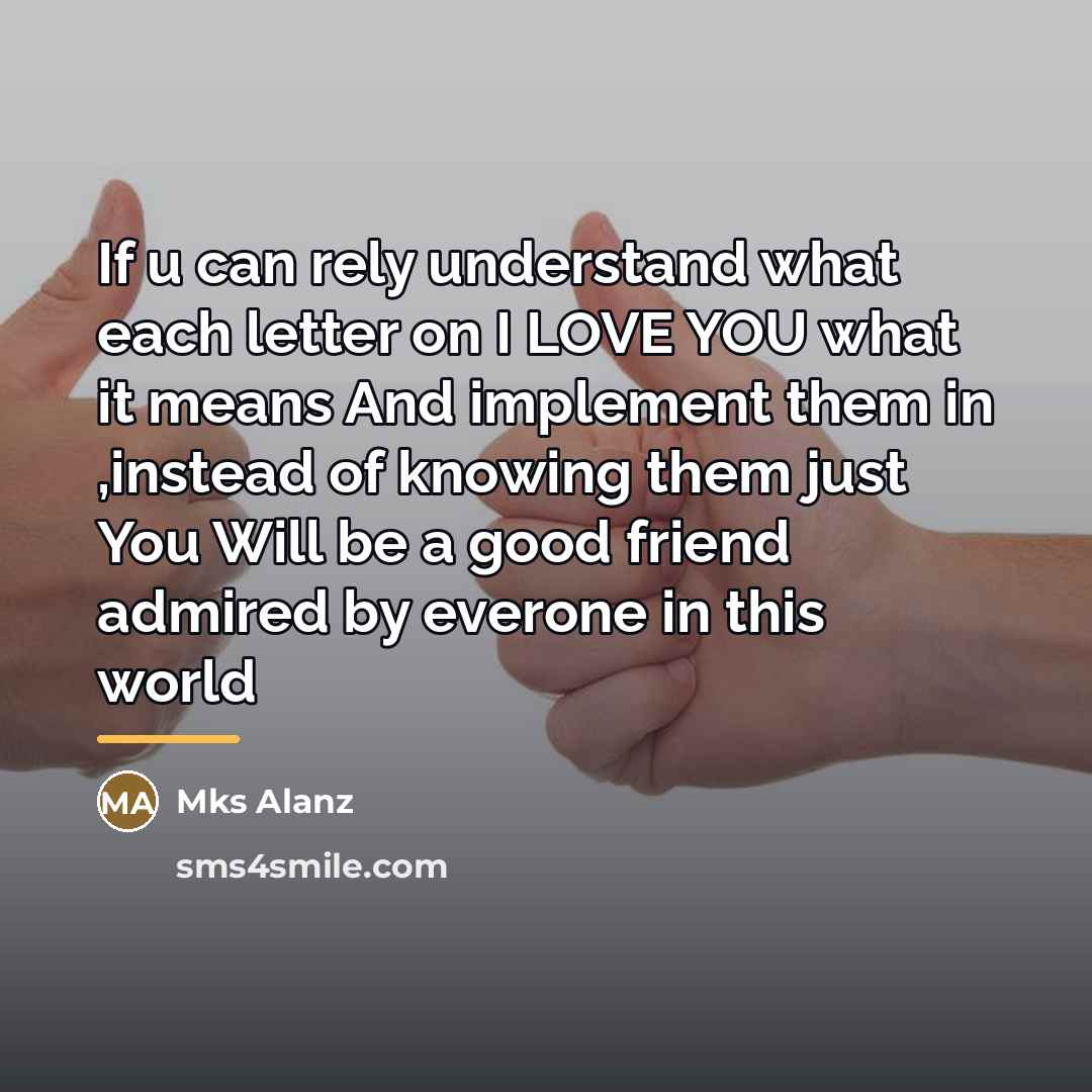 “If u can rely understand what each letter on I…” quote by Mks Alanz