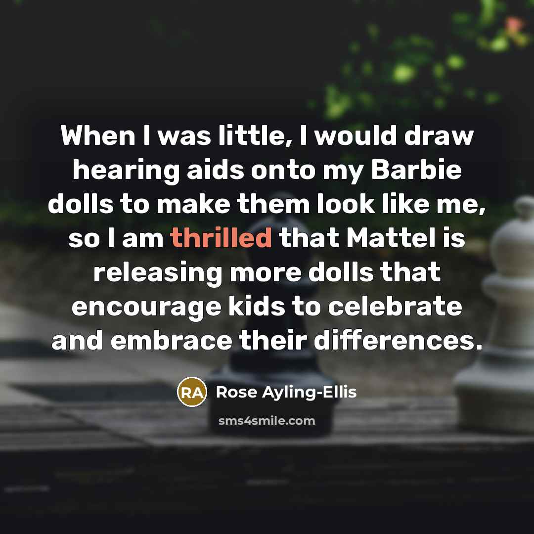 “When I was little, I would draw hearing aids onto…” quote by Rose Ayling-Ellis