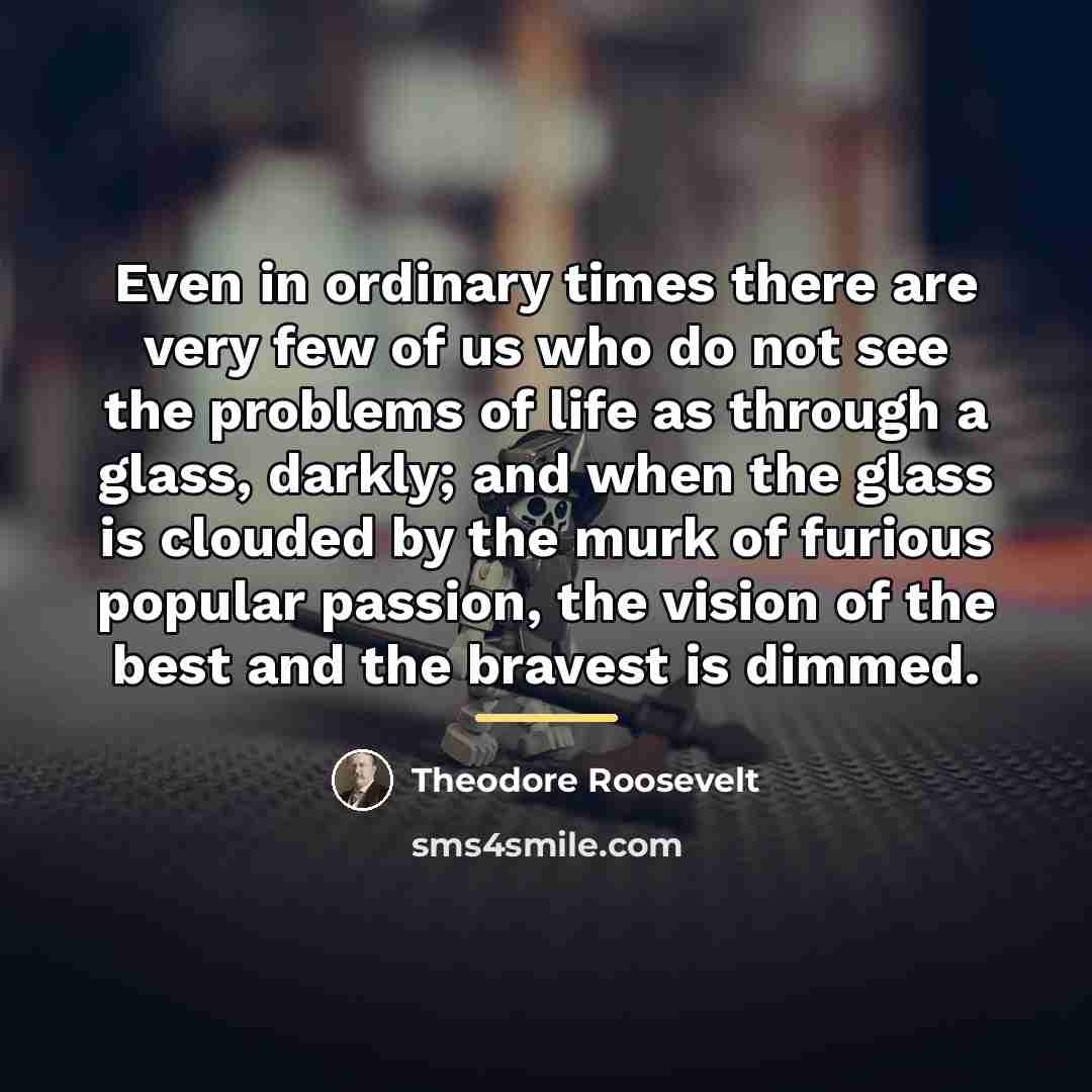 “Even in ordinary times there are very few of us…” quote by Theodore Roosevelt