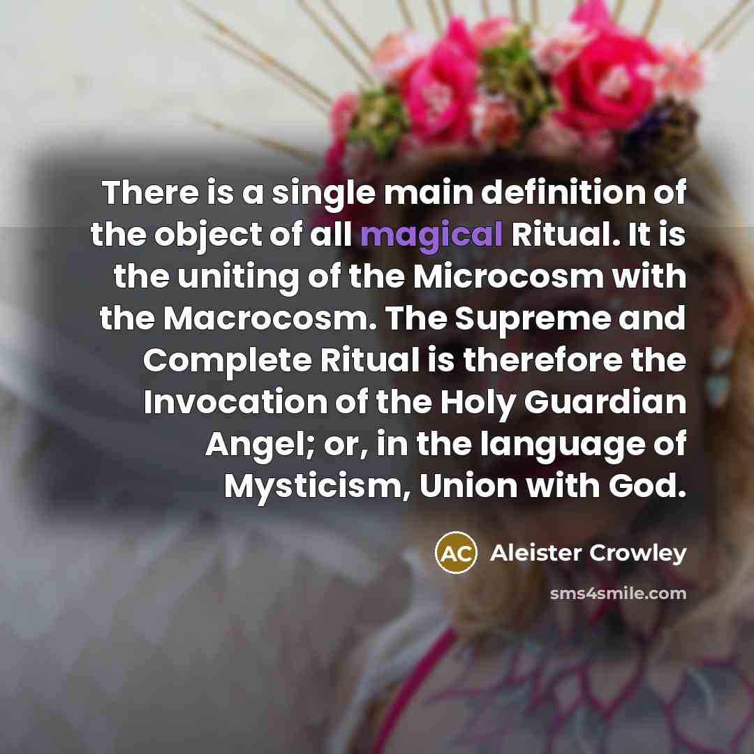 “There is a single main definition of the object of…” quote by Aleister Crowley