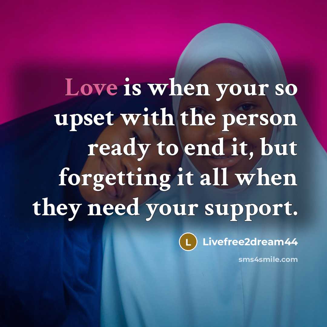 “Love is when your so upset with the person ready…” quote by Livefree2dream44
