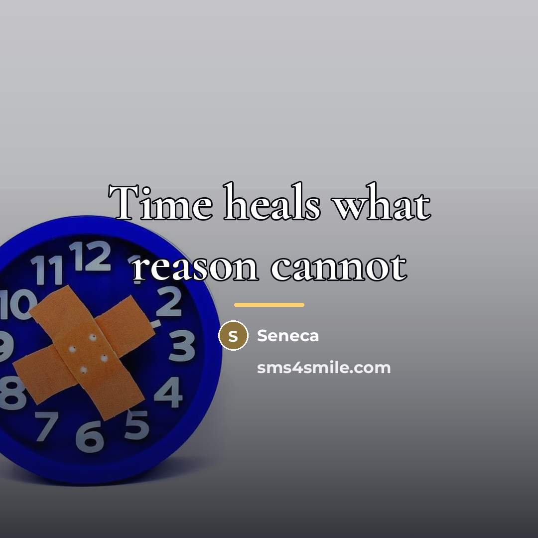 “Time heals what reason cannot…” quote by Seneca