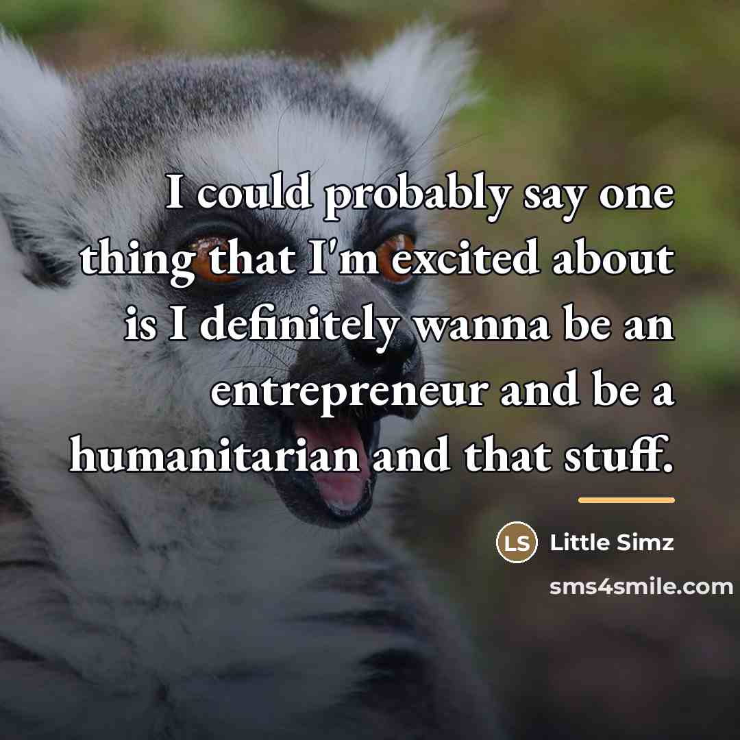 “I could probably say one thing that I'm excited about…” quote by Little Simz