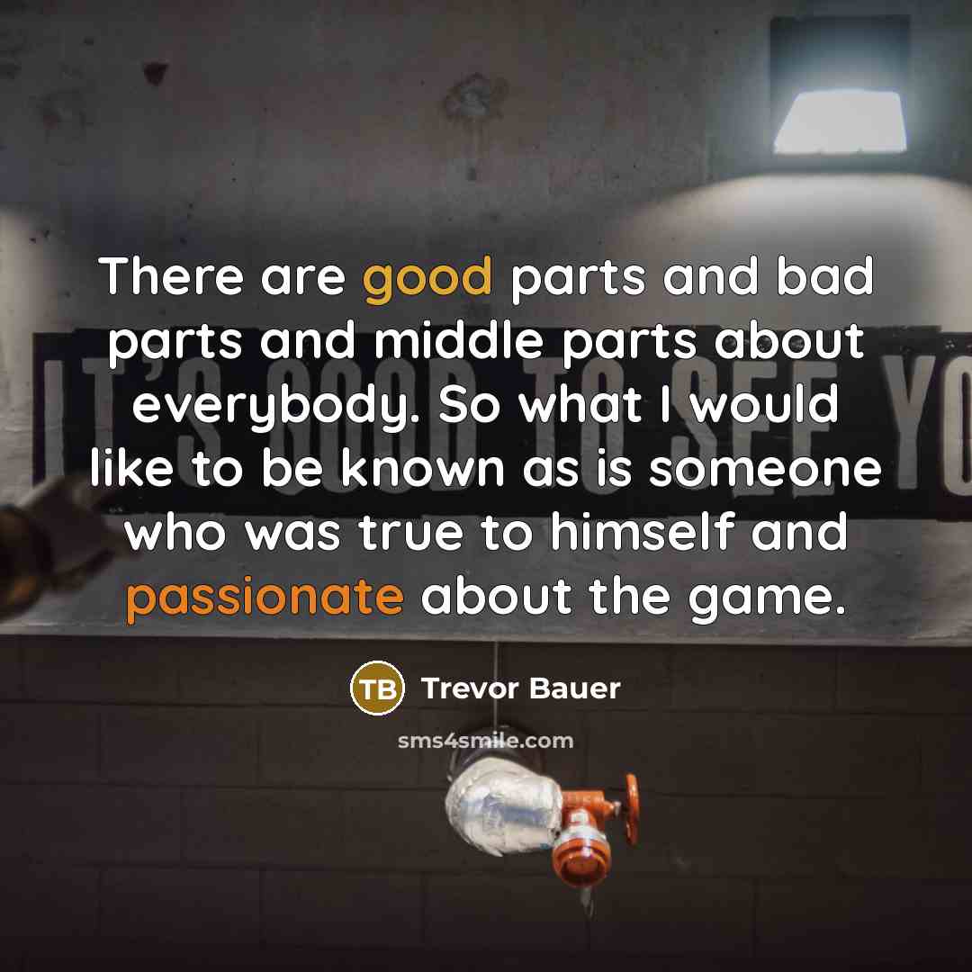 “There are good parts and bad parts and middle parts…” quote by Trevor Bauer