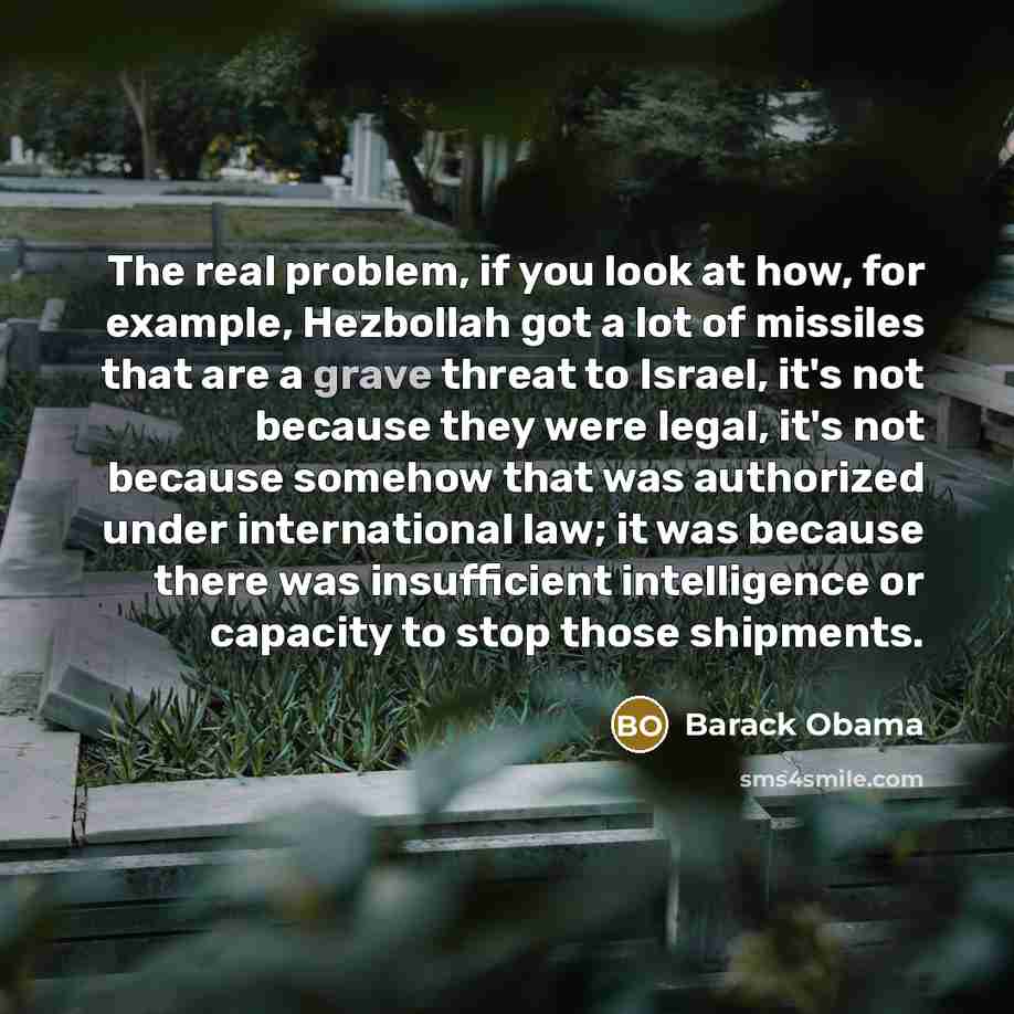 “The real problem, if you look at how, for example,…” quote by Barack Obama