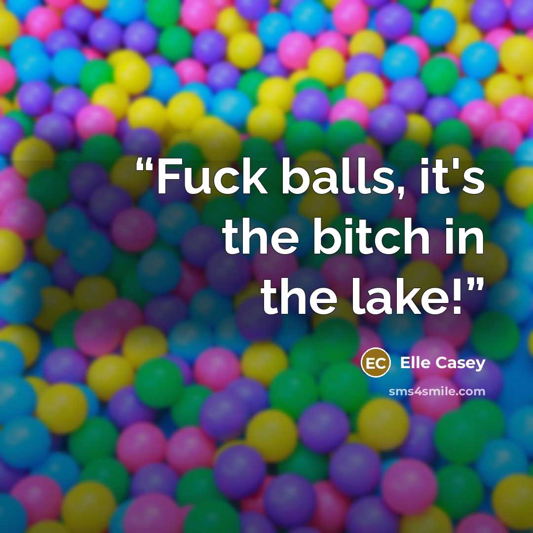 “Fuck balls, it's the bitch in the lake!” quote by Elle Casey