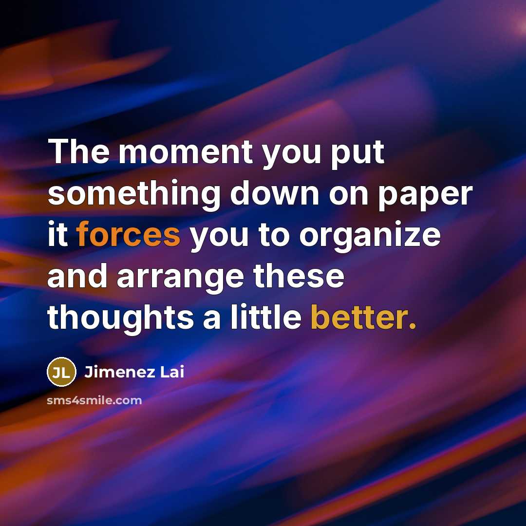 “The moment you put something down on paper it forces you to organize and arrange these thoughts a little better.” quote by Jimenez Lai