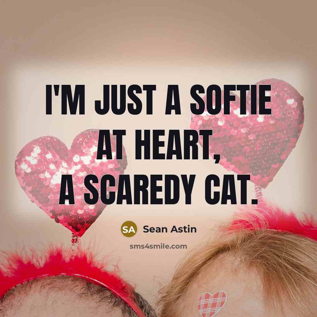 “I'm just a softie at heart, a scaredy cat.…” quote by Sean Astin