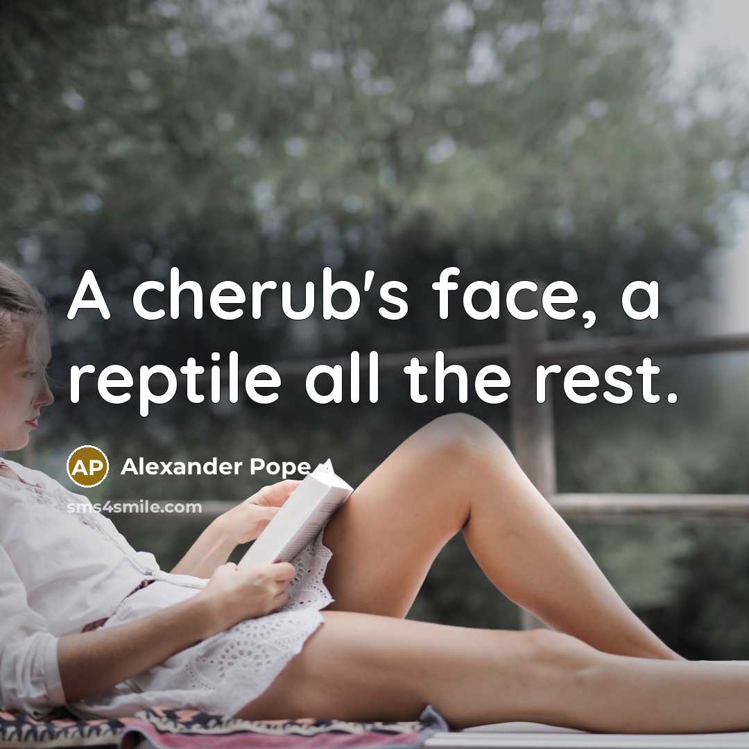 “A cherub's face, a reptile all the rest.…” quote by Alexander Pope
