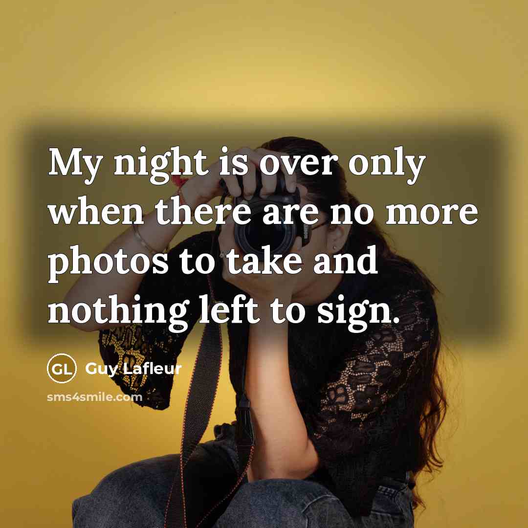 “My night is over only when there are no more…” quote by Guy Lafleur