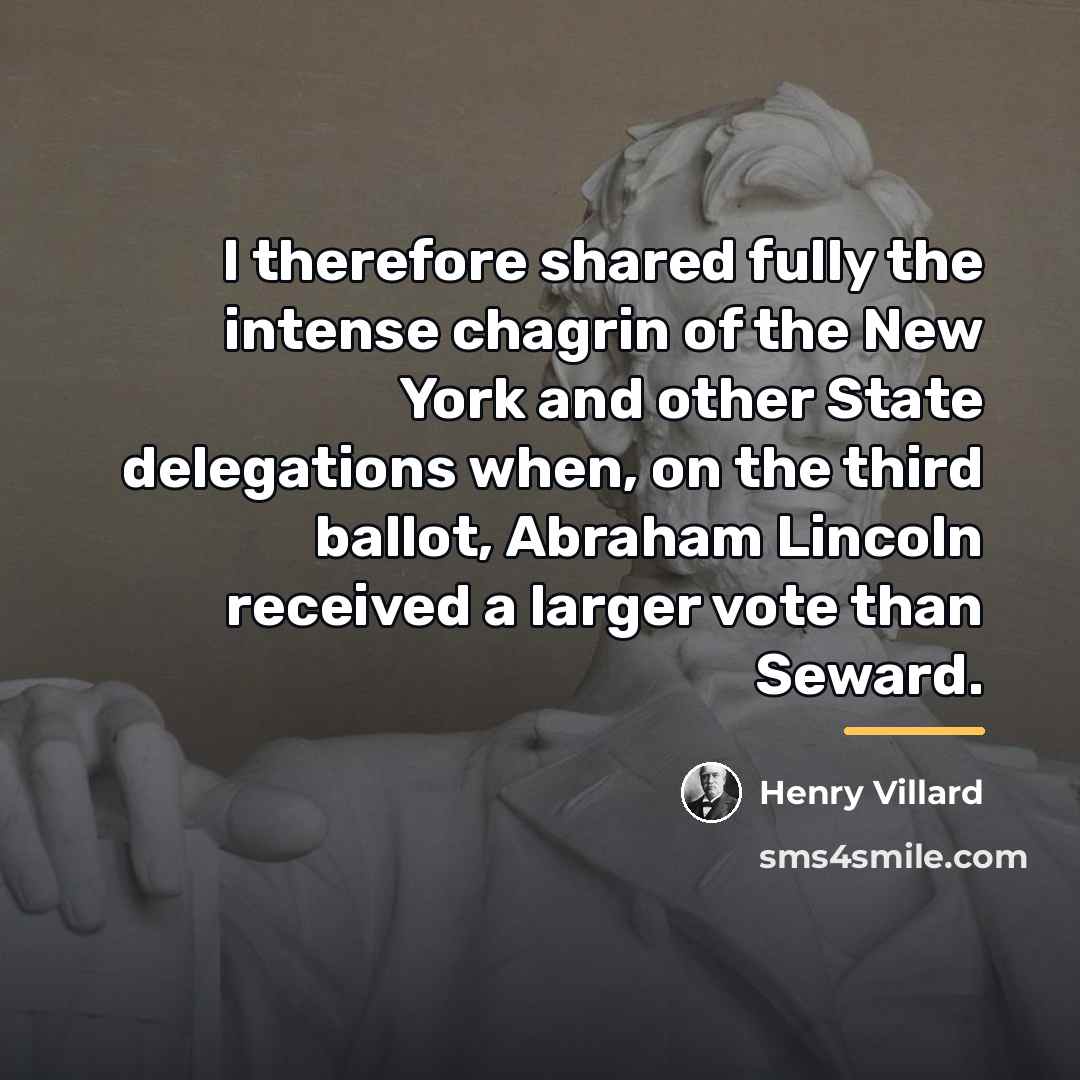 “I therefore shared fully the intense chagrin of the New…” quote by Henry Villard