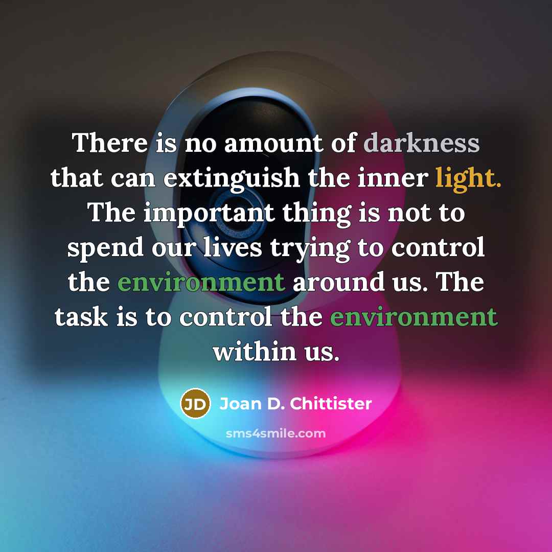 “There is no amount of darkness that can extinguish the…” quote by Joan D. Chittister