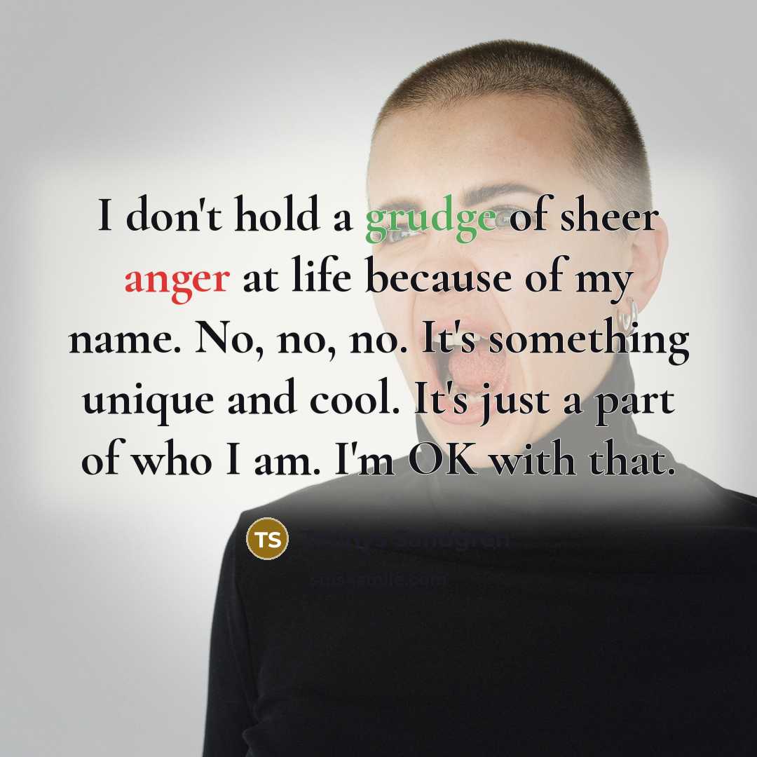 “I don't hold a grudge of sheer anger at life…” quote by Tennys Sandgren