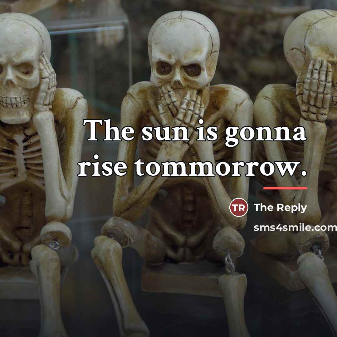 “The sun is gonna rise tommorrow.…” quote by The Reply
