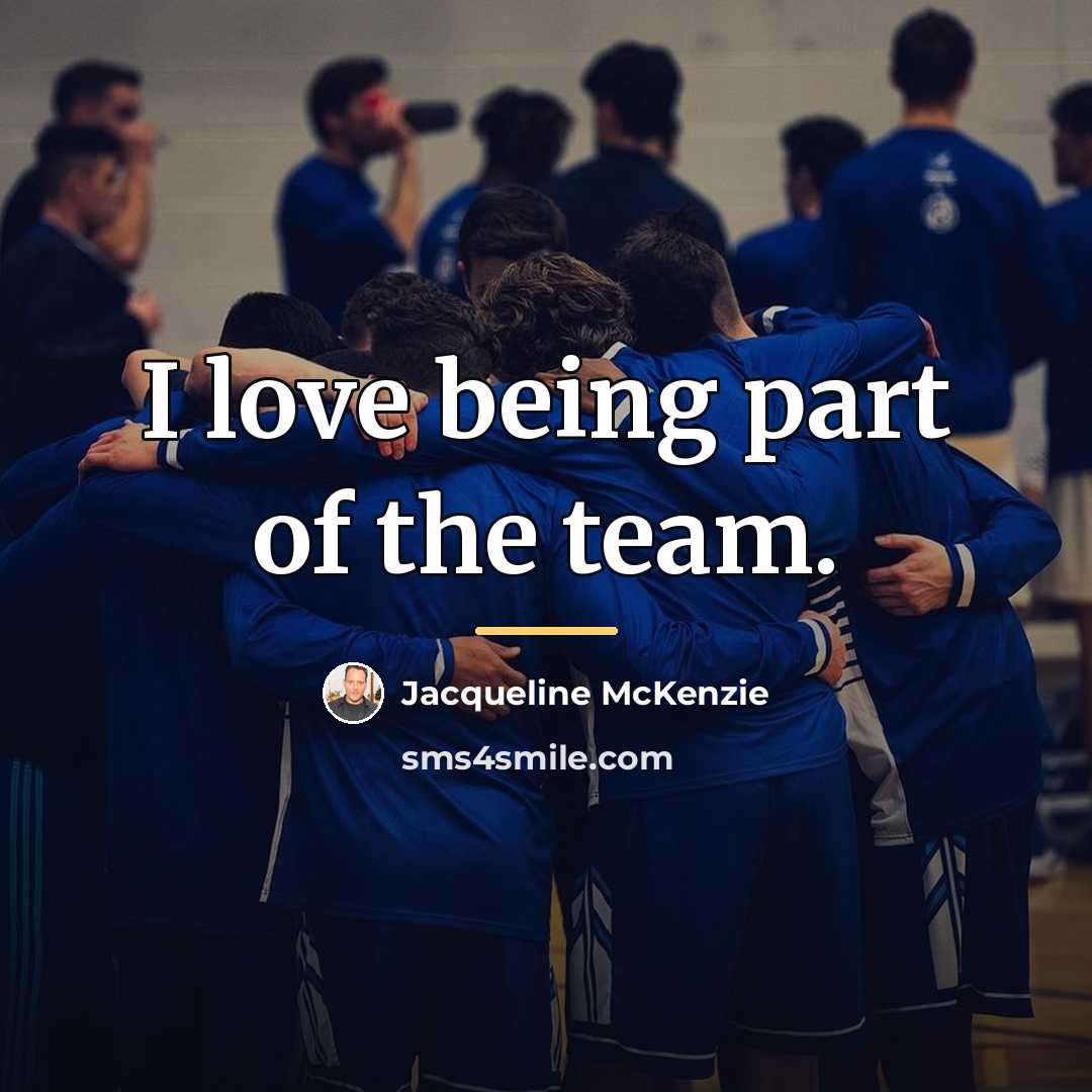 “I love being part of the team.…” quote by Jacqueline McKenzie